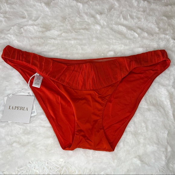 NEW La Perla Red Bikini Bottoms Size US 12 - Picture 1 of 6